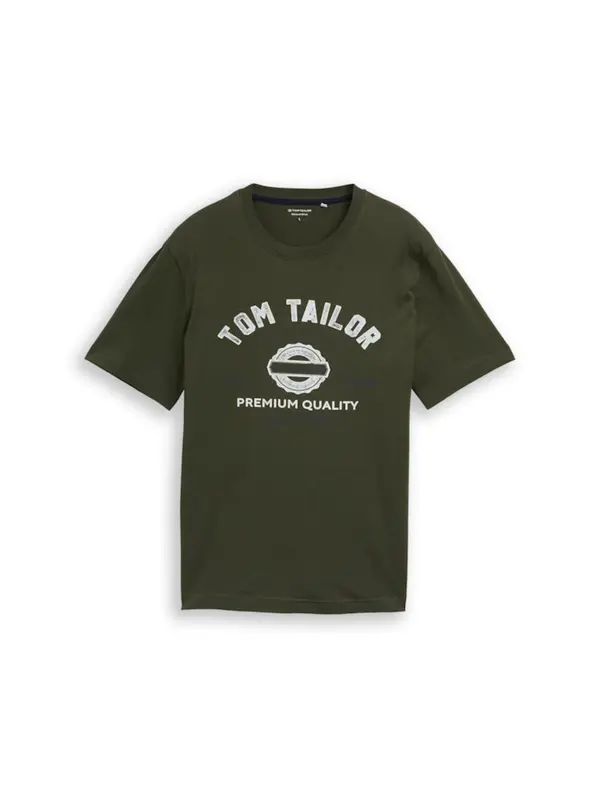 Tom Tailor TOM TAILOR Majica  morsko plava / tamno zelena / bijela