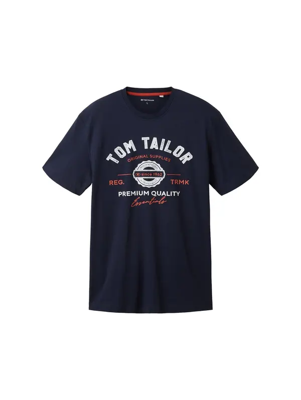 Tom Tailor TOM TAILOR Majica  noćno plava / mandarina / bijela