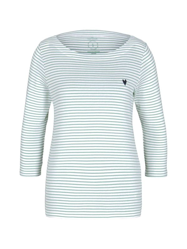 Tom Tailor TOM TAILOR Majica  noćno plava / menta / bijela