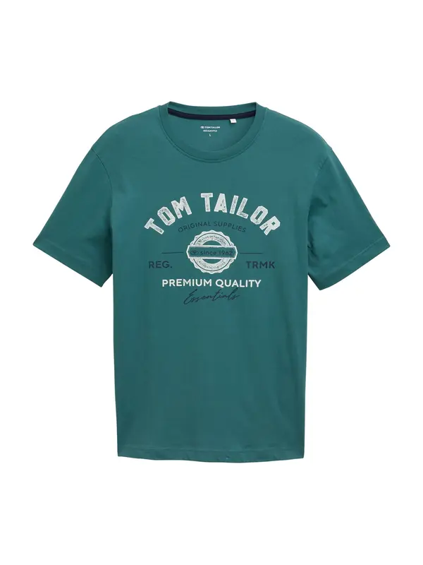 Tom Tailor TOM TAILOR Majica  noćno plava / petrol / prljavo bijela