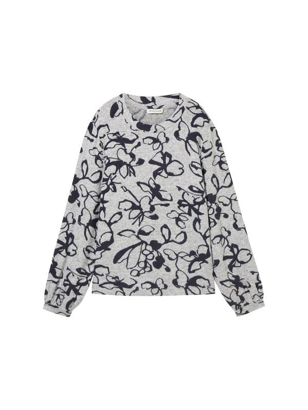 TOM TAILOR TOM TAILOR Majica  siva / crna