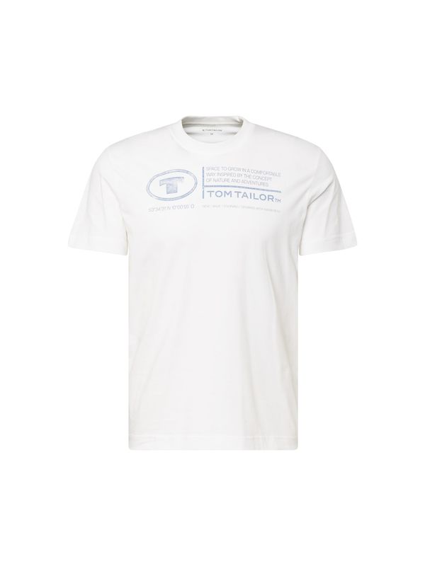 TOM TAILOR TOM TAILOR Majica  sivkasto plava / bijela