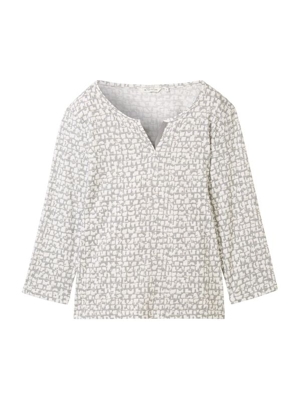 TOM TAILOR TOM TAILOR Majica  svijetlobež / siva / bijela