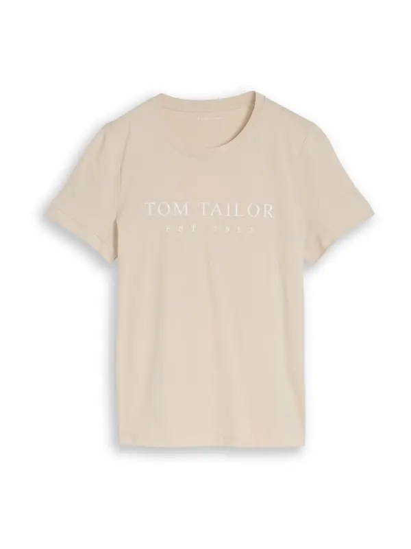 TOM TAILOR TOM TAILOR Majica  svijetlosmeđa / bijela