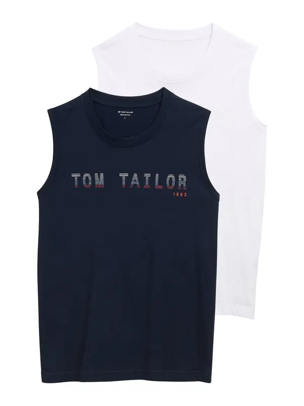TOM TAILOR TOM TAILOR Majica  tamno plava / crvena / bijela