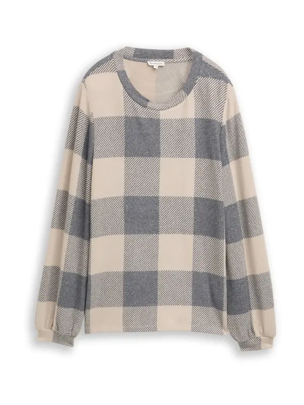 Tom Tailor TOM TAILOR Majica  taupe siva / crna