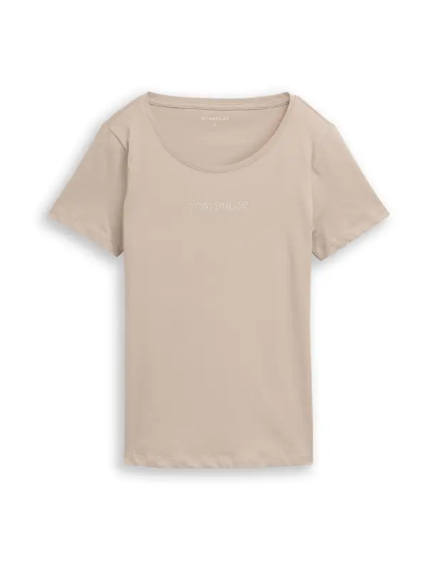 Tom Tailor TOM TAILOR Majica  taupe siva / srebro