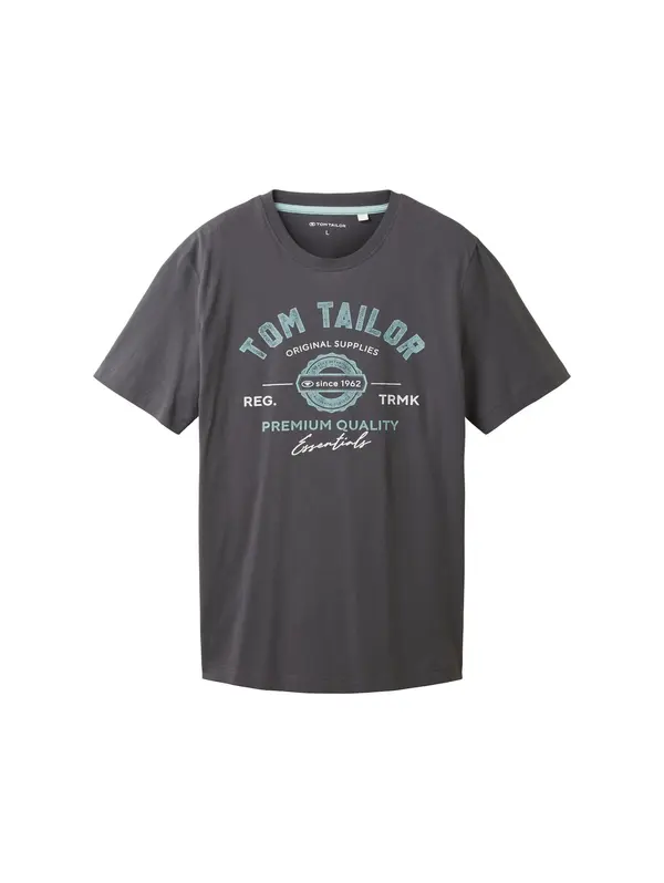 Tom Tailor TOM TAILOR Majica  tirkiz / svijetlosiva / tamo siva