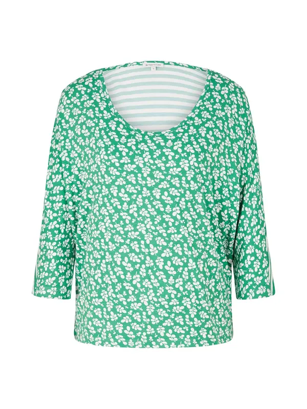 TOM TAILOR TOM TAILOR Majica  zelena / bijela