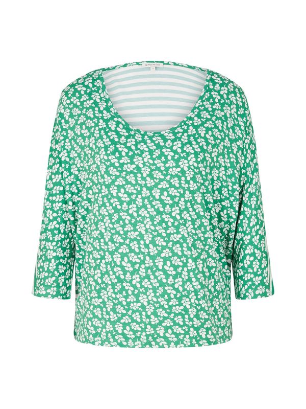 TOM TAILOR TOM TAILOR Majica  zelena / bijela