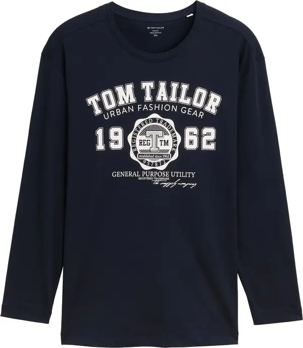 Tom Tailor TOM TAILOR Men + Majica  mornarsko plava / bijela