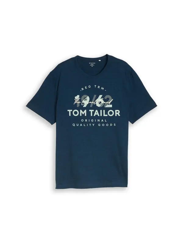 Tom Tailor TOM TAILOR Men + Majica  mornarsko plava / menta