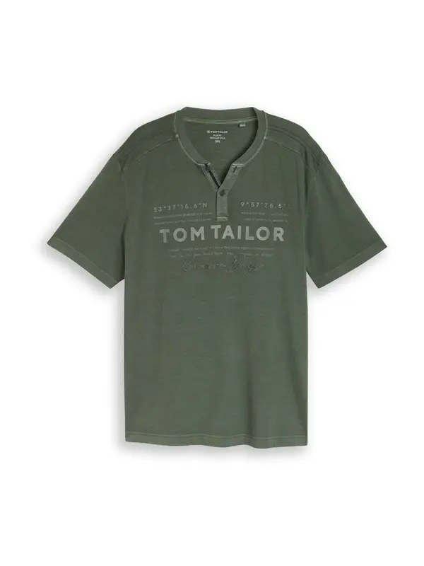 TOM TAILOR Men + TOM TAILOR Men + Majica  pastelno zelena / tamno zelena