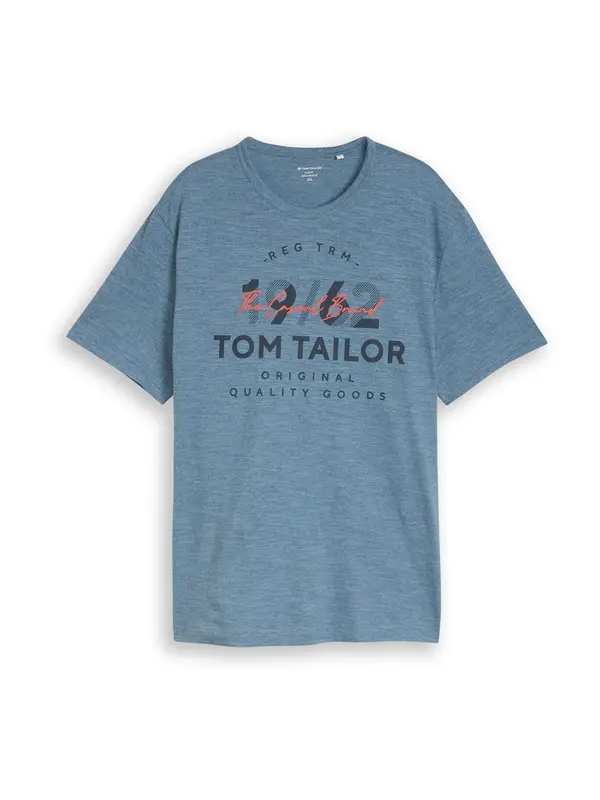 Tom Tailor TOM TAILOR Men + Majica  tamno plava / plava melange / crna