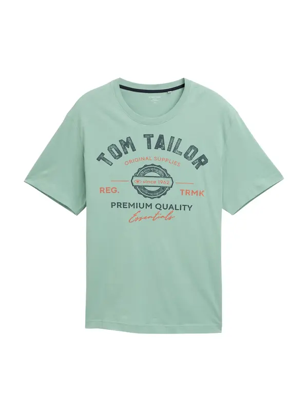Tom Tailor TOM TAILOR Men + Majica  tamno plava / svijetlozelena / narančasta