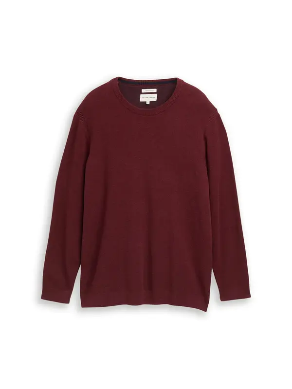TOM TAILOR Men + TOM TAILOR Men + Pulover  bordo
