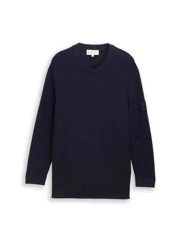 TOM TAILOR Men + TOM TAILOR Men + Pulover  morsko plava