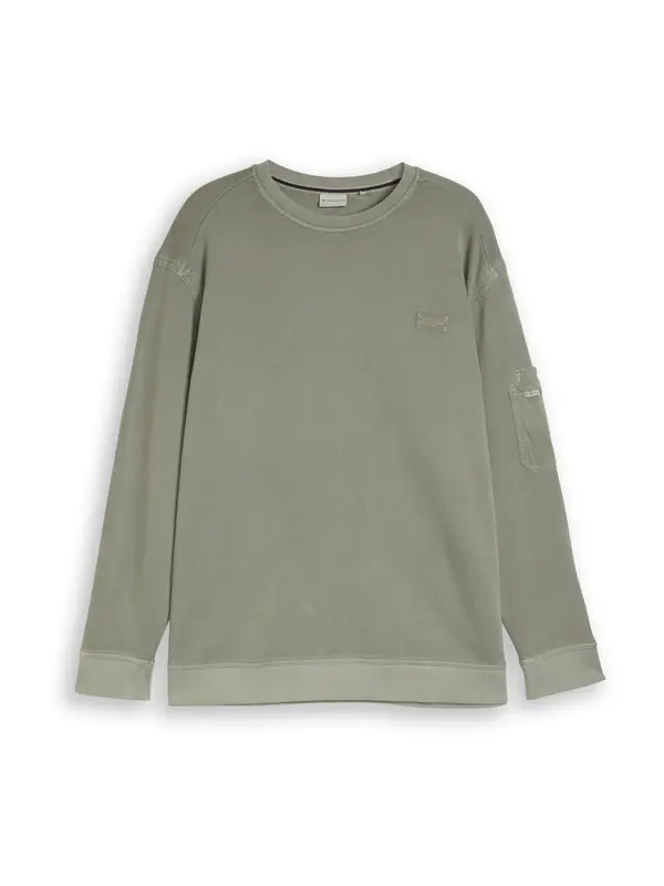 Tom Tailor TOM TAILOR Men + Sweater majica  maslinasta