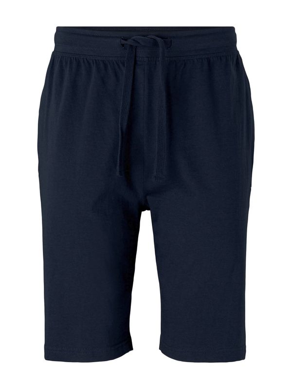 TOM TAILOR TOM TAILOR Pidžama hlače  crno plava / golublje plava / bijela