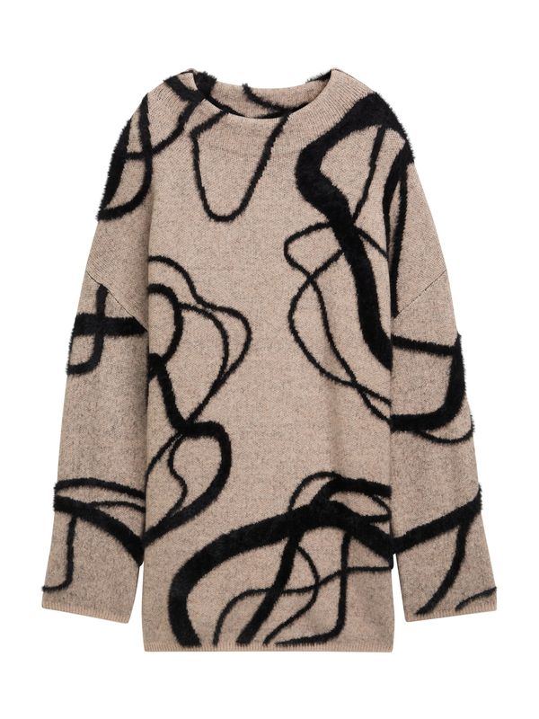 TOM TAILOR TOM TAILOR Pulover  bež / crna