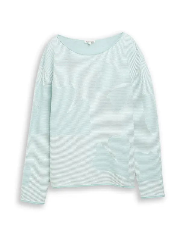 Tom Tailor TOM TAILOR Pulover  menta / prljavo bijela