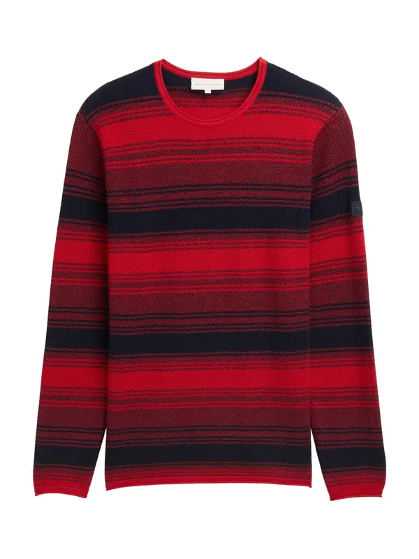 Tom Tailor TOM TAILOR Pulover  noćno plava / crvena