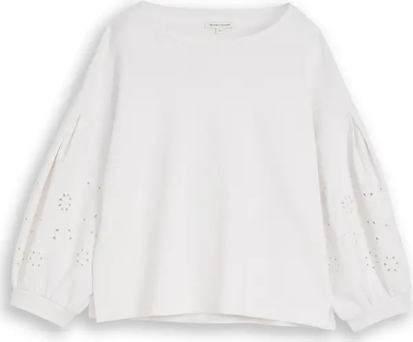 Tom Tailor TOM TAILOR Sweater majica  bijela