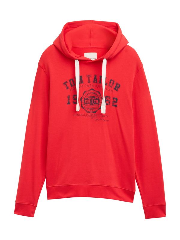 TOM TAILOR TOM TAILOR Sweater majica  mornarsko plava / krvavo crvena / bijela