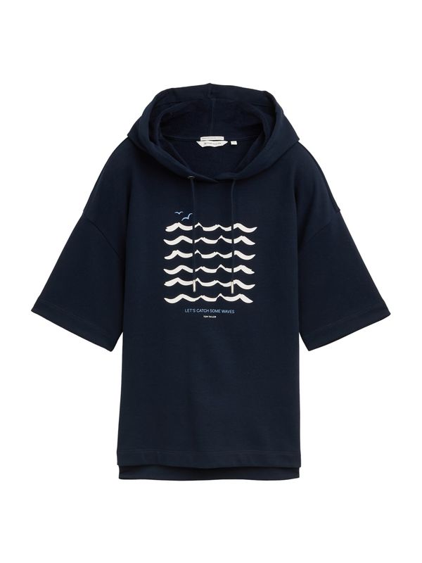 TOM TAILOR TOM TAILOR Sweater majica  morsko plava / golublje plava / bijela