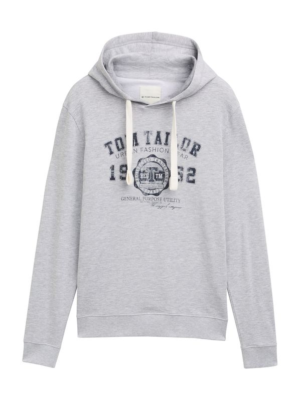 TOM TAILOR TOM TAILOR Sweater majica  morsko plava / siva melange