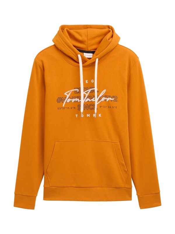 TOM TAILOR TOM TAILOR Sweater majica  narančasta / crna / bijela