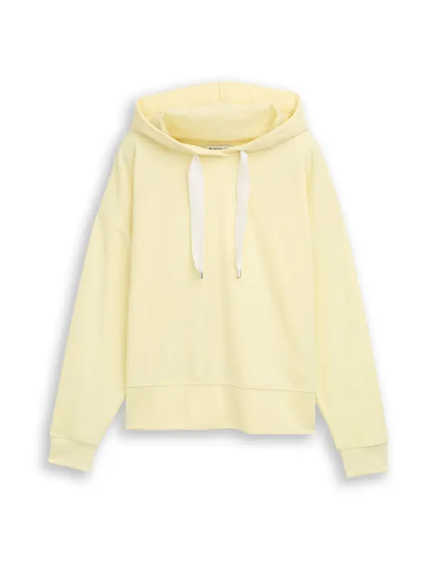 TOM TAILOR TOM TAILOR Sweater majica  pastelno žuta / bijela