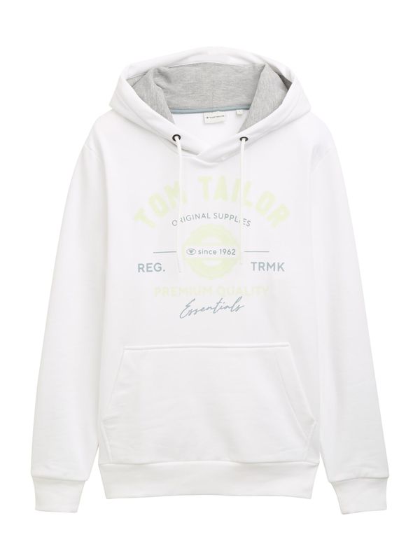 TOM TAILOR TOM TAILOR Sweater majica  petrol / pastelno zelena / bijela