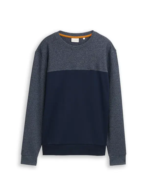 Tom Tailor TOM TAILOR Sweater majica  tamno plava / plava melange