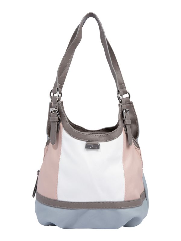 TOM TAILOR TOM TAILOR Torba za na rame 'Juna'  sivkasto plava / taupe siva / prljavo roza / bijela