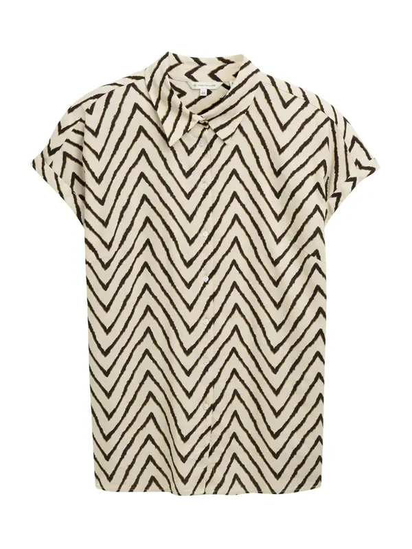 Tom Tailor Tom Tailor Women + Bluza  ecru/prljavo bijela / crna