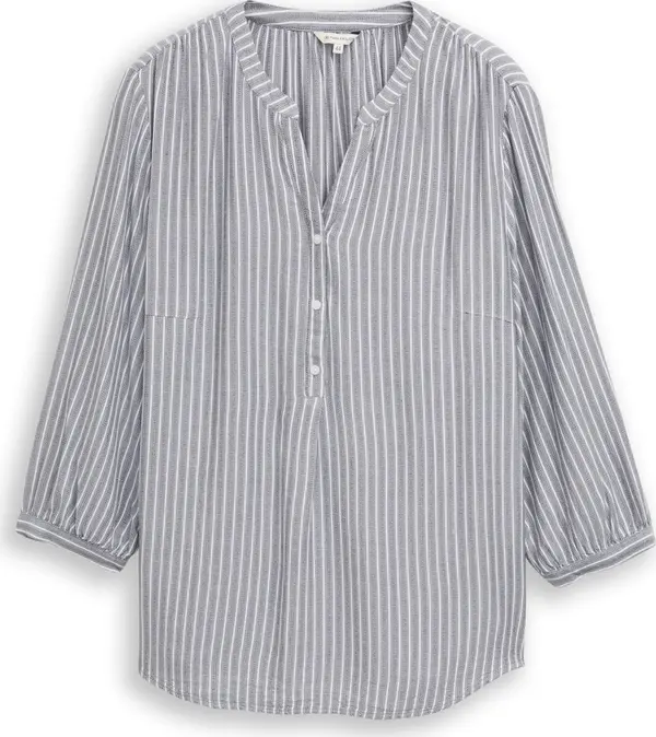 Tom Tailor Tom Tailor Women + Bluza  mornarsko plava / sivkasto plava / bijela