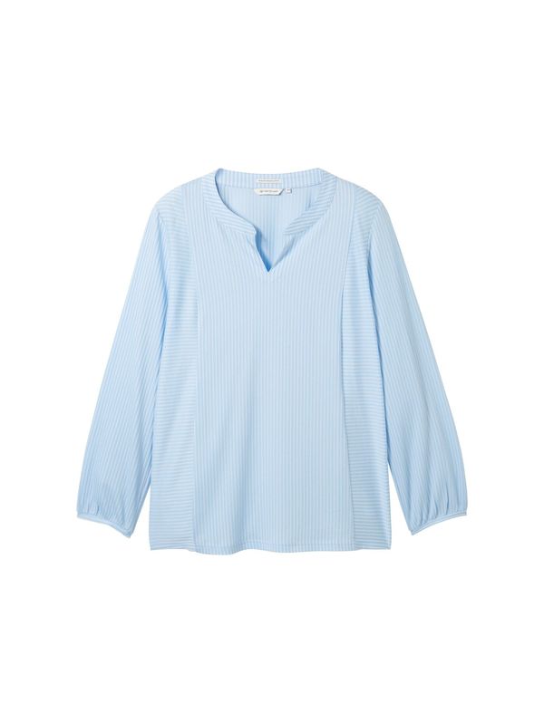 Tom Tailor Tom Tailor Women + Bluza  svijetloplava / prljavo bijela