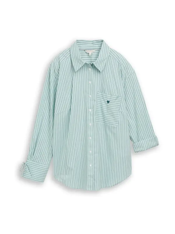 Tom Tailor Tom Tailor Women + Bluza  svijetloplava / smaragdno zelena / bijela