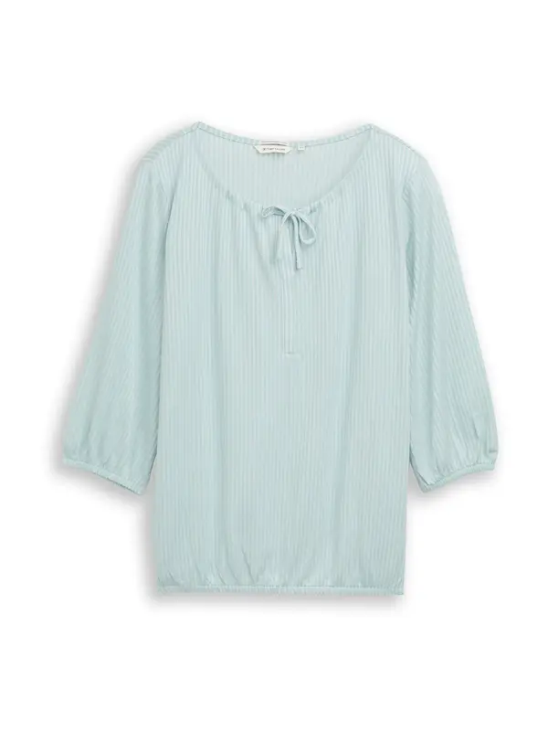 Tom Tailor Women + Tom Tailor Women + Bluza  tirkiz / bijela