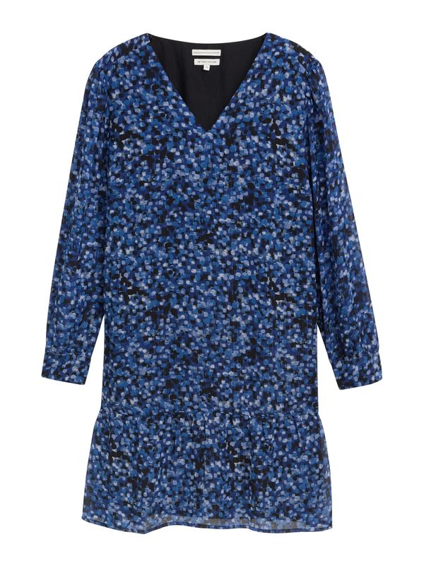 Tom Tailor Women + Tom Tailor Women + Haljina  plava / mornarsko plava / bijela