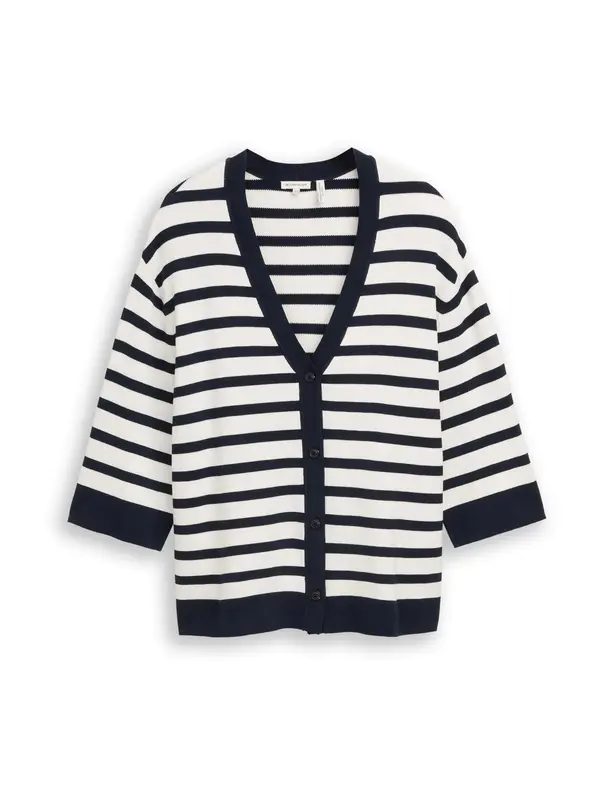 Tom Tailor Tom Tailor Women + Kardigan  noćno plava / bijela