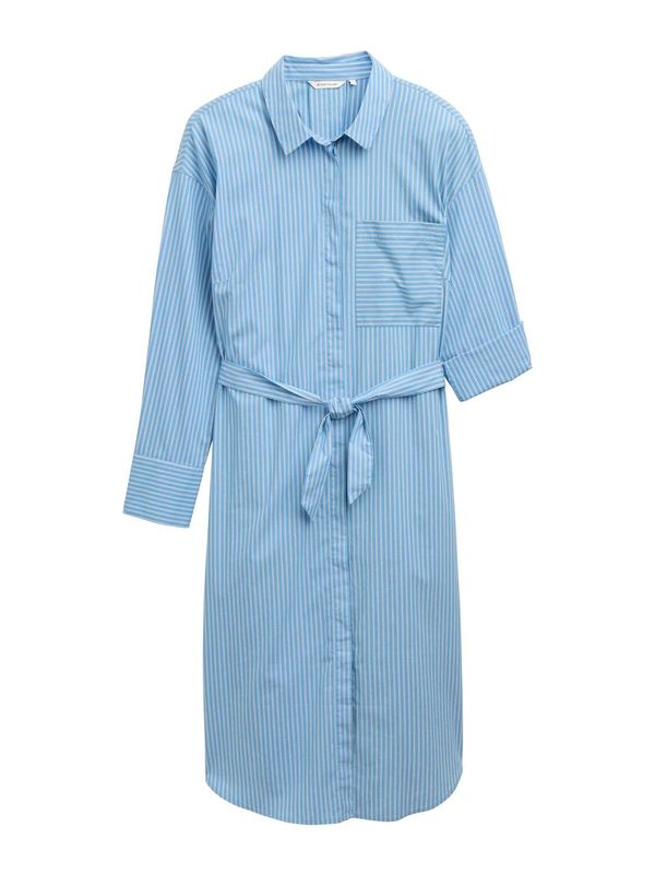 Tom Tailor Women + Tom Tailor Women + Košulja haljina  azur / bijela