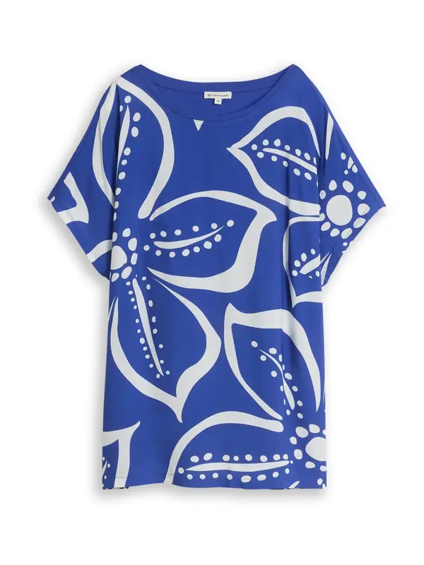 Tom Tailor Women + Tom Tailor Women + Majica  boja pijeska / mornarsko plava