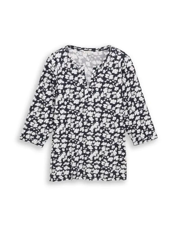 Tom Tailor Women + Tom Tailor Women + Majica  mornarsko plava / bijela