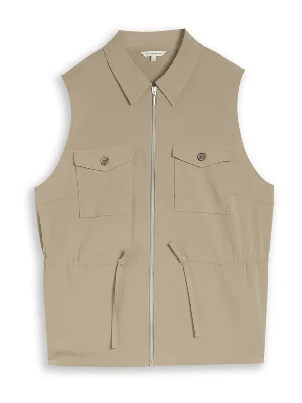 Tom Tailor Women + Tom Tailor Women + Prsluk  kaki