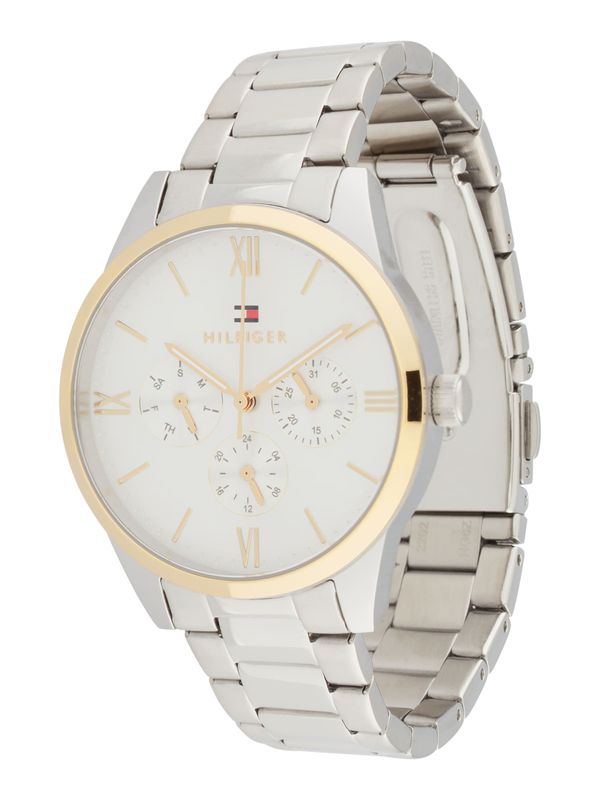 TOMMY HILFIGER TOMMY HILFIGER Analogni sat 'CAMILLE'  zlatna / srebro / bijela