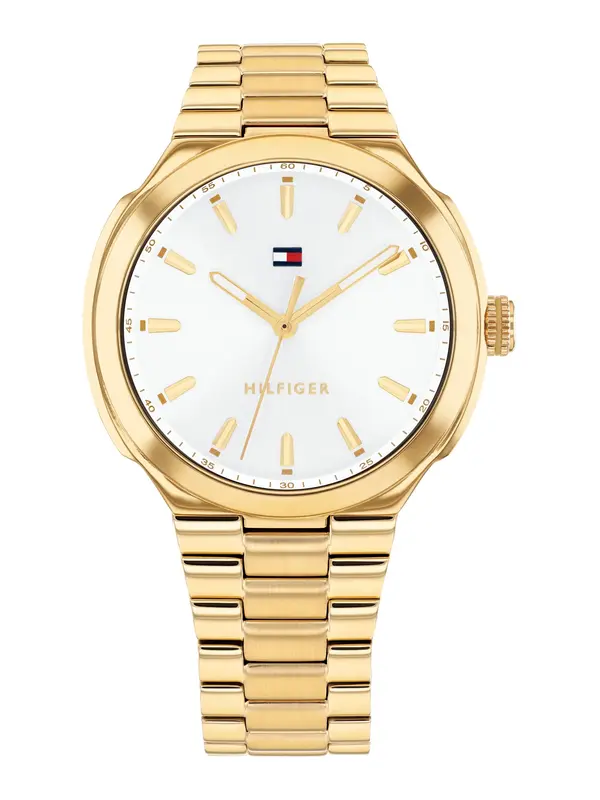 TOMMY HILFIGER TOMMY HILFIGER Analogni sat 'GEORGIA'  zlatna / bijela