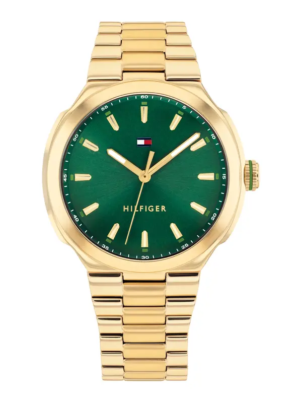 TOMMY HILFIGER TOMMY HILFIGER Analogni sat 'GEORGIA'  zlatna / tamno zelena