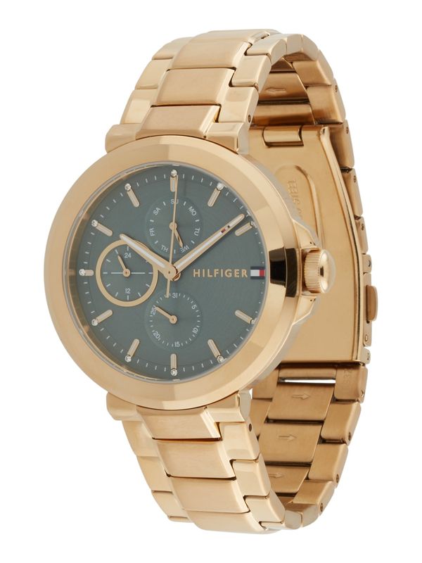 TOMMY HILFIGER TOMMY HILFIGER Analogni sat 'LORI'  zlatna / tamno zelena